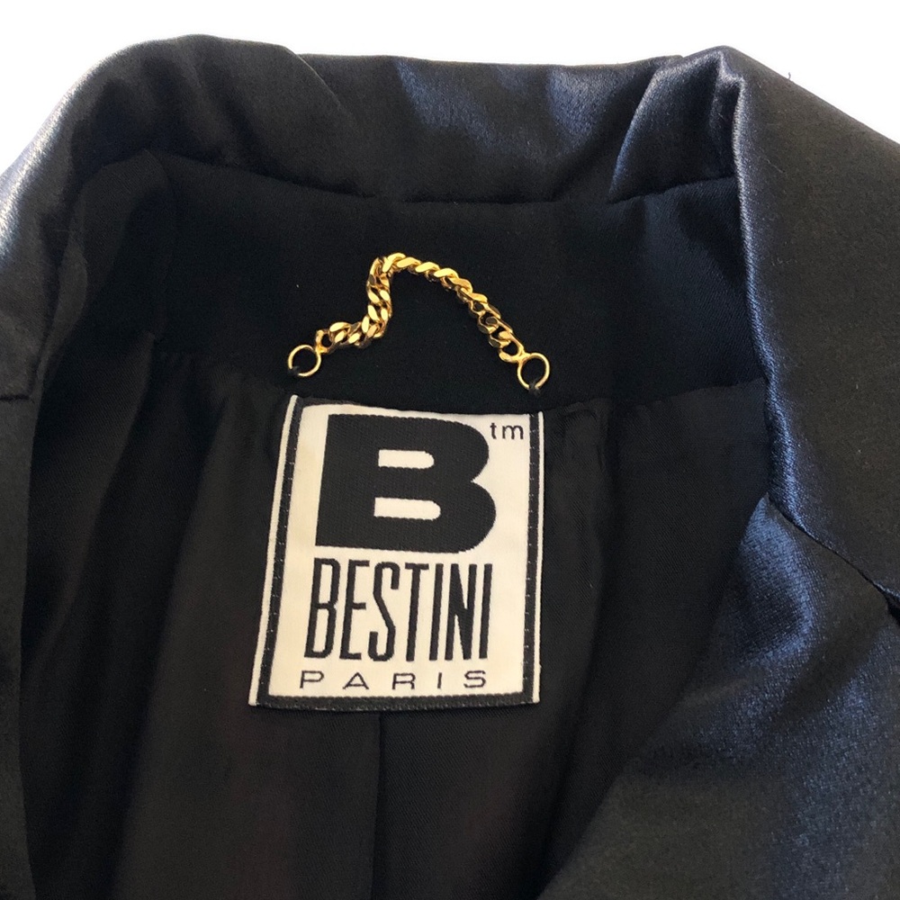 2pc Suit BESTINI PARIS Back To The Office Ready! Tuxedo like lace-up back! Black - Picture 6 of 17
